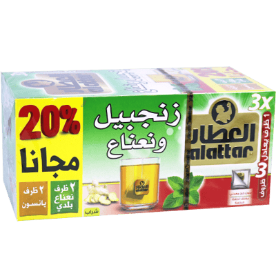 زنجبيل ونعناع العطار 20 ظرف