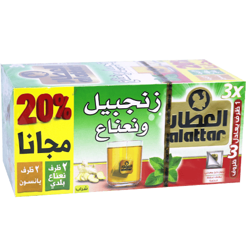 زنجبيل ونعناع العطار 20 ظرف